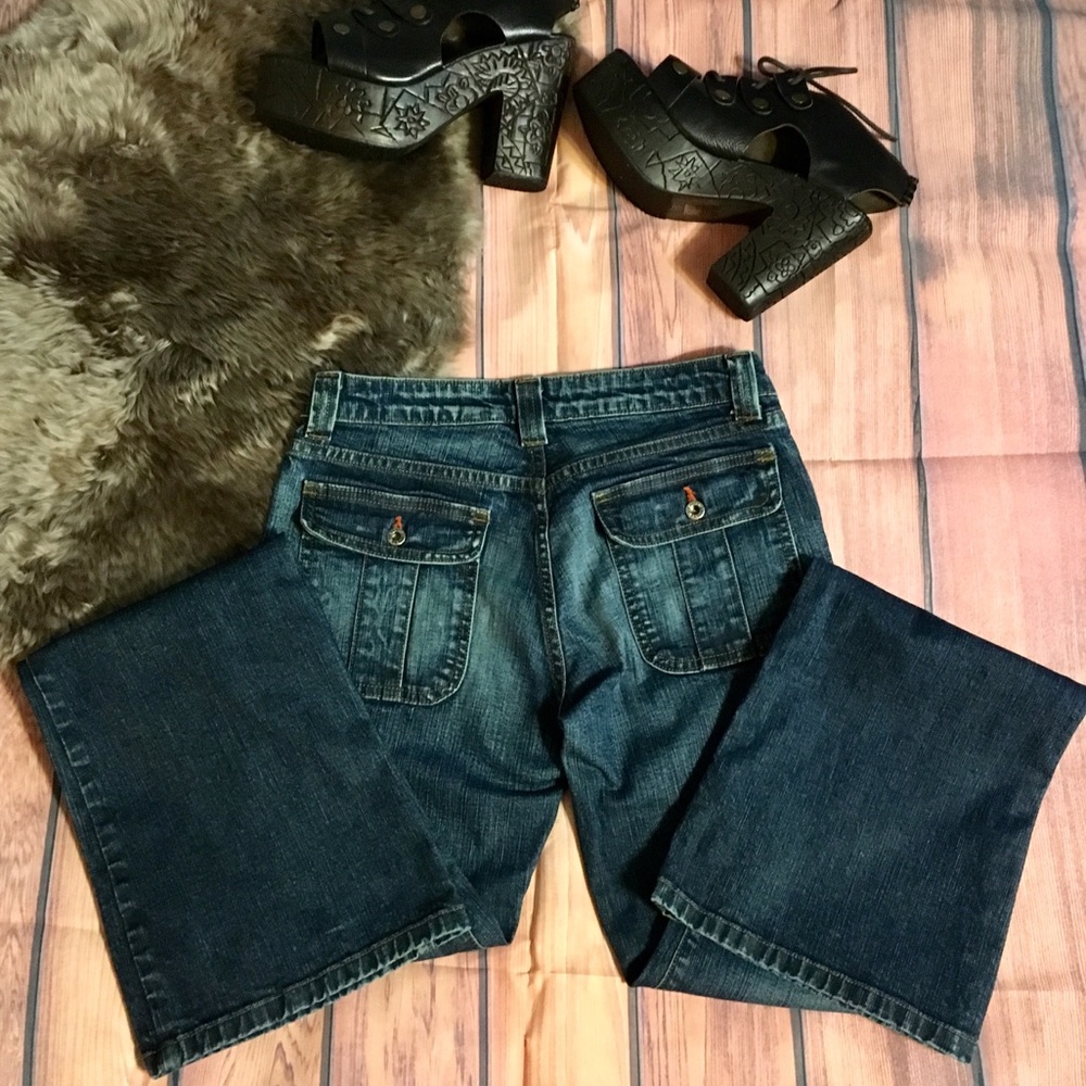 EUC Blujeanious Sz 28 Tall Long Indigo Jeans